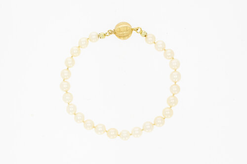 Perlen Armband 585 Gelbgold - 21 cm