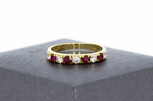 18 Karat Gold Edelstein Vorsteckring - 16,6 mm