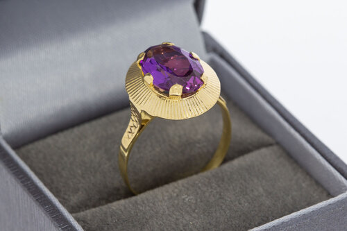 Amethyst-Ring 18 Karat Gold - 18,1 mm