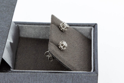 14 Karat Gold Diamant Ohrstecker - 0,5 cm