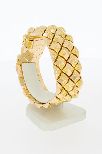 Vintage 750 Breites Goldarmband – 20,2 cm