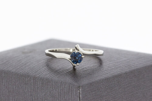 Saphir Ring 14 Karat Weißgold - 16,4 mm
