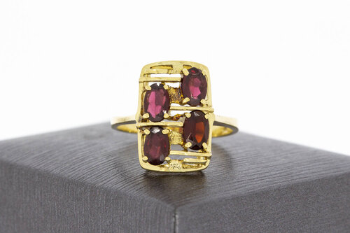 Vintage Granat Ring 14 Karat Gold - 18,2 mm