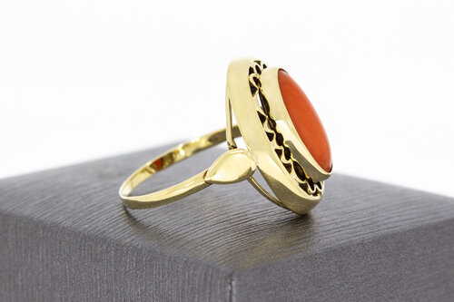 14 Karat Gold Vintage Korallenring - 18,4 mm