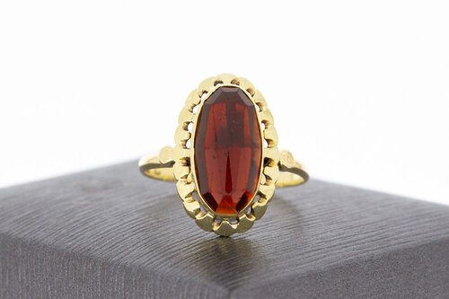 Vintage Granat Ring 14 Karat Gold - 17,5 mm