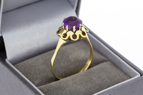 Amethyst Gold Ring 1Karat - 19,2 mm