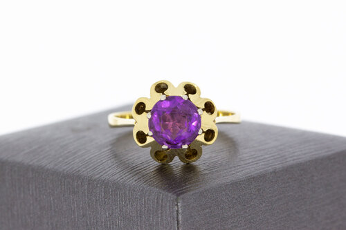 Amethyst Gold Ring 1Karat - 19,2 mm