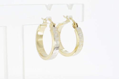 Versace-Stil Ohrringe 585 Gold - 2,3 cm