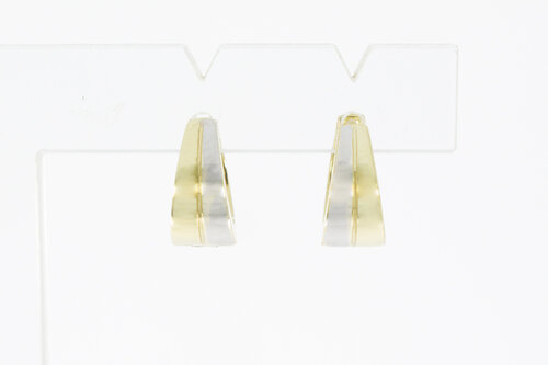 Bicolor Creolen 14 Karat Gold - 1,3 cm