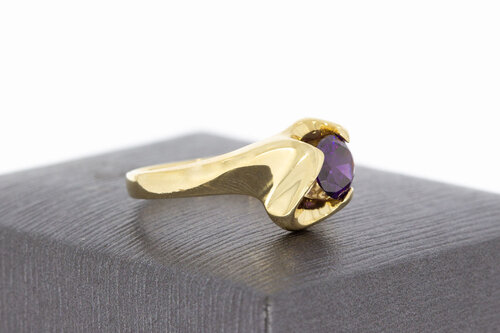 Amethyst- Ring 14 Karat Gold - 17,9 mm