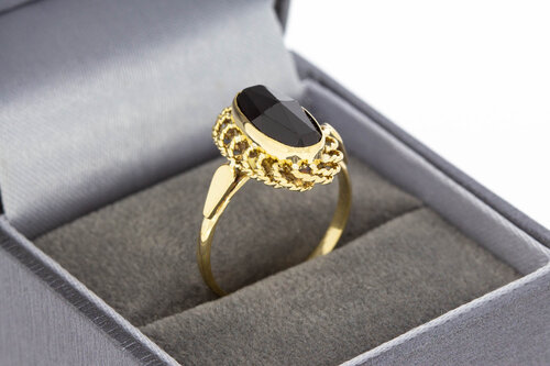Vintage Granat Ring 14 Karat Gold - 17,4 mm