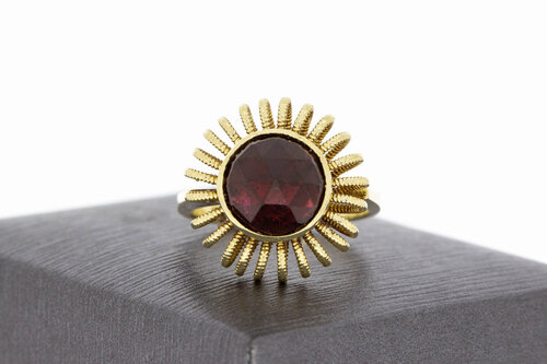 Vintage Granat Ring 14 Karat Gold - 17,6 mm