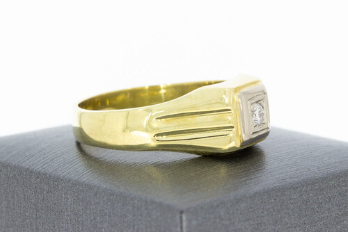585 Gold Herren-Diamantring - 22,5 mm