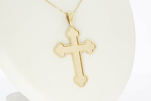 585 Gold Kreuz Anhänger Herren- 5,8 cm