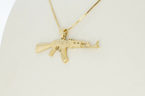 Herren Anhänger AK47 14 Karat - 4,7 cm