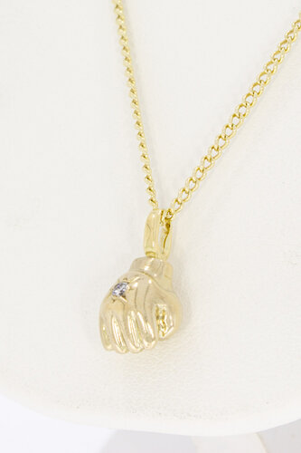 585 Faust Anhänger Herren - Länge 1,6 cm