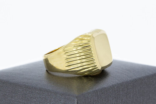 585 Goldene Männer Siegelring - 18,3 mm
