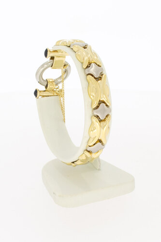 Bicolor Damenarmband  585 Gold - 19,5 cm