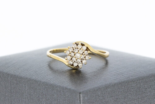 585 Gold Damenring mit Diamanten - 17,1 mm