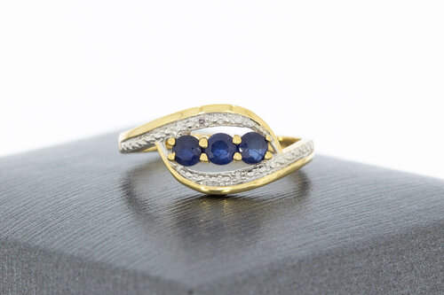 9 Karat Gold Damen Saphirring - 16,6 mm