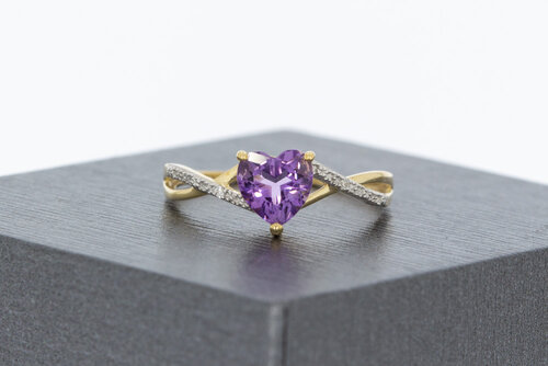 9 Karat Amethyst Damenring - 16,9 mm