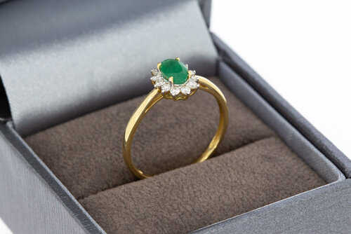 Edelstein Damenring 750 Gold - 17,3 mm