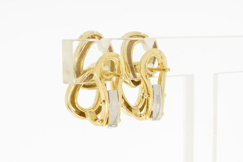 14 Karat Gold Designer Ohrclips Damen - 2 cm