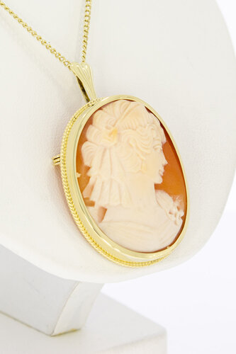 Vintage Cameo Damen Anhänger 585 Gold