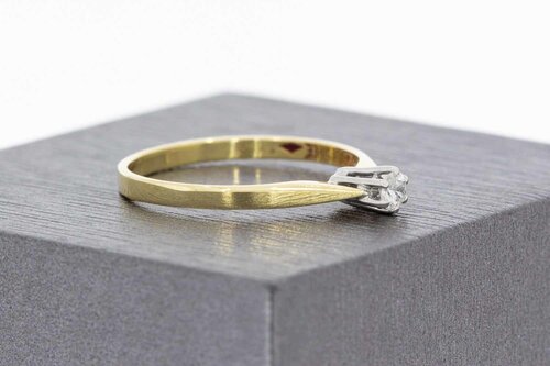 Damen Diamantring 14 Karat Gold - 18,5 mm