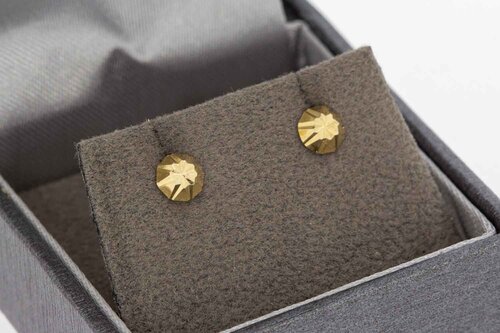 14 Karat Gold Ohrstecker Damen - 0,5 cm
