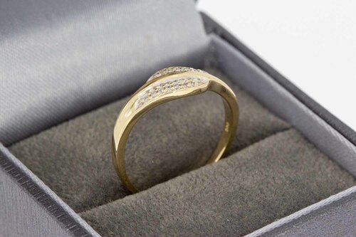 14 Karat Diamant Ring Damen - 17,7 mm