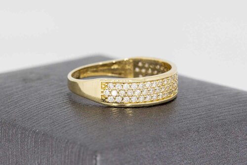 14 Karat Gold Zirkonia ring - 16,4 mm