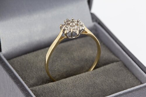 14 Karat Saphir Goldring Damen - 20,3 mm