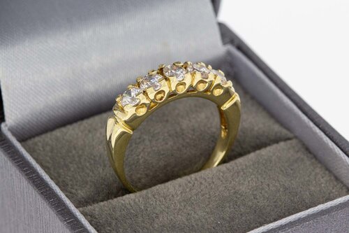 14 Karat Gold Zirkonia Damenring - 17,8 mm