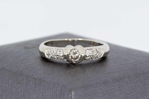 750 Gold Diamant Ring Damen - 16,9 mm