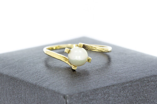 Perlenring Damen 14 Karat Gelbgold - 18,3 mm