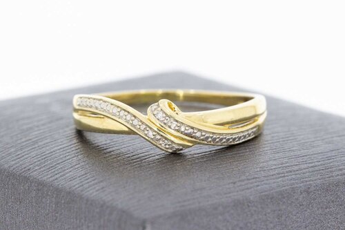 585 bicolor Damen Gold Ring - 19 mm