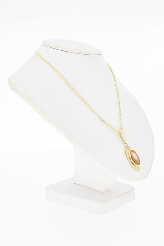 14 Karat Gold Kamee Anhänger Damen