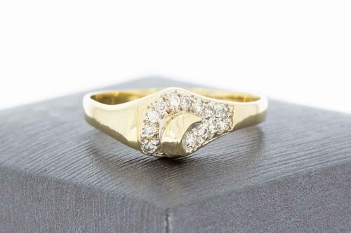 Zirkonia Damen Goldring 14 Karat - 19.7 mm