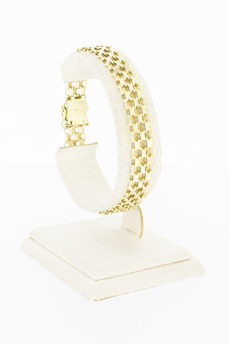 14 Karat breites Damen Armband - 19 cm
