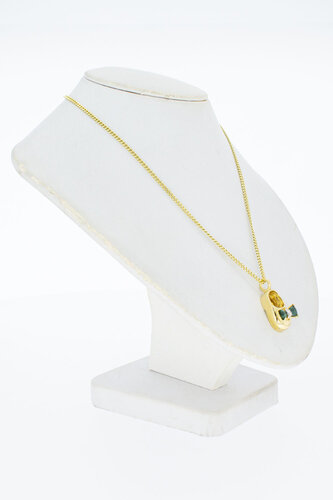 585 Gold Edelstein Anhänger Damen