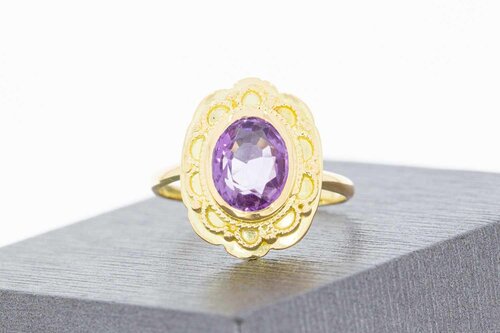 Amethyst Ring Damen 585 Gold - 18,4 mm