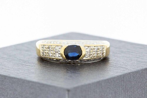 Edelstein Damenring 18 Karat Gold - 16,4 mm