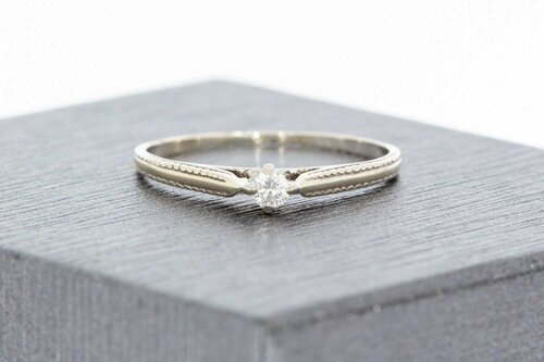 Diamant Ring Damen 18 Karat Gold - 16 mm