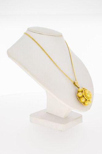 14 Karat Gold Knopf Anhänger Damen