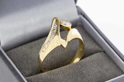 14 Karat geschwungene Goldring - 16,6 mm