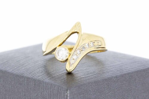 14 Karat geschwungene Goldring - 16,6 mm