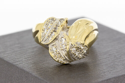 14 Karat Goldene Ring mit Zirkonia - 19,6 mm