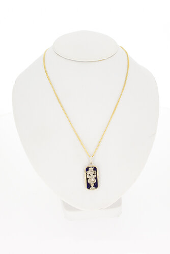 Damen Anhänger 14 Karat Gold mit Diamant