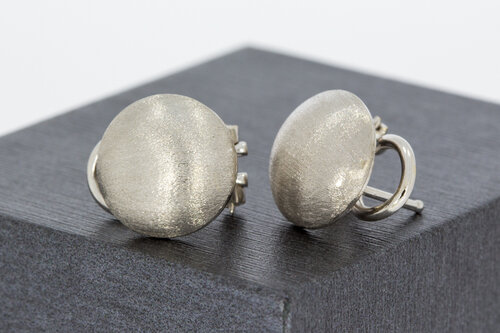 750 Weißgoldene Damen Ohrclips - 1,2 cm